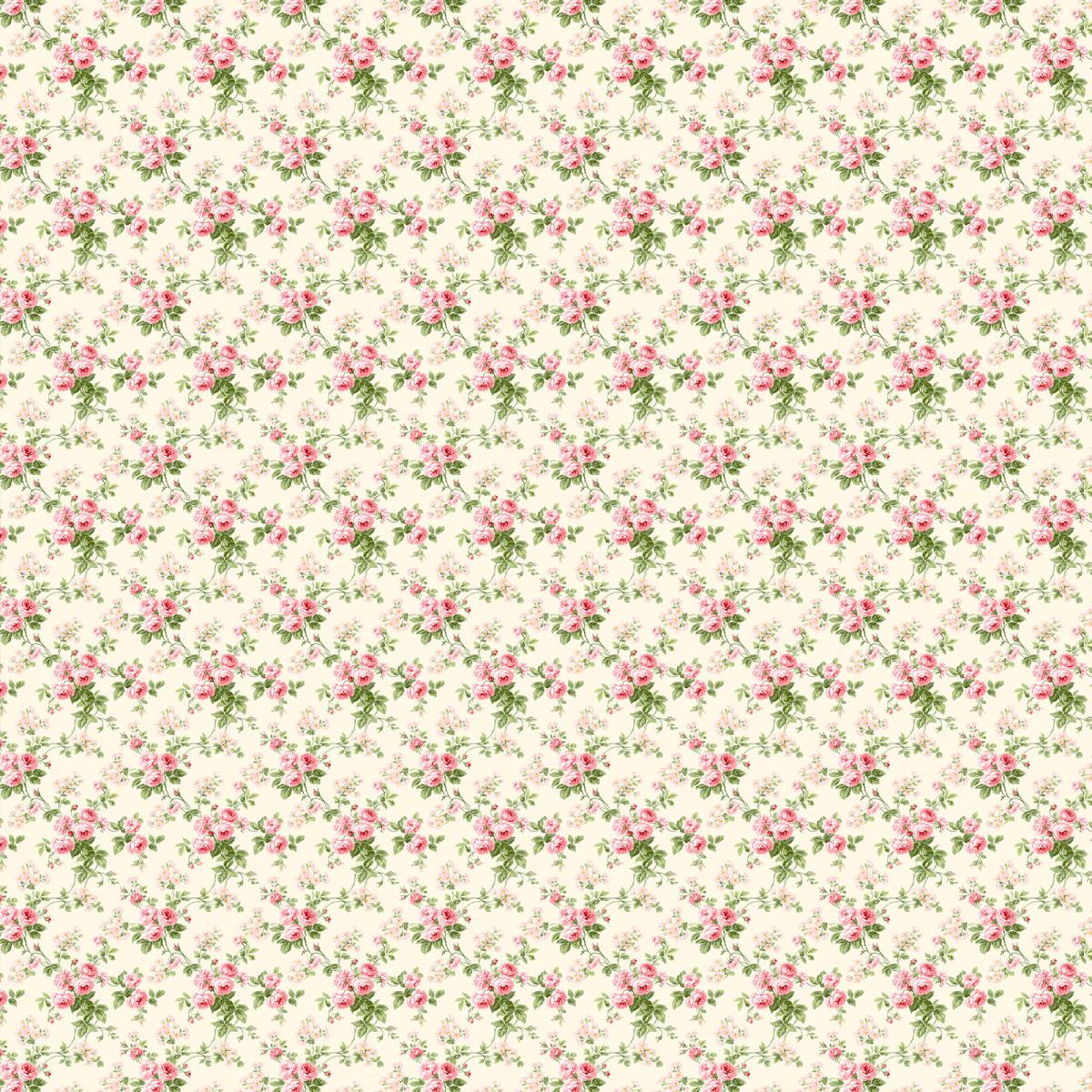 Бязь Премиум 220 см наб рис.12074-1 Сливочная нежность - 1