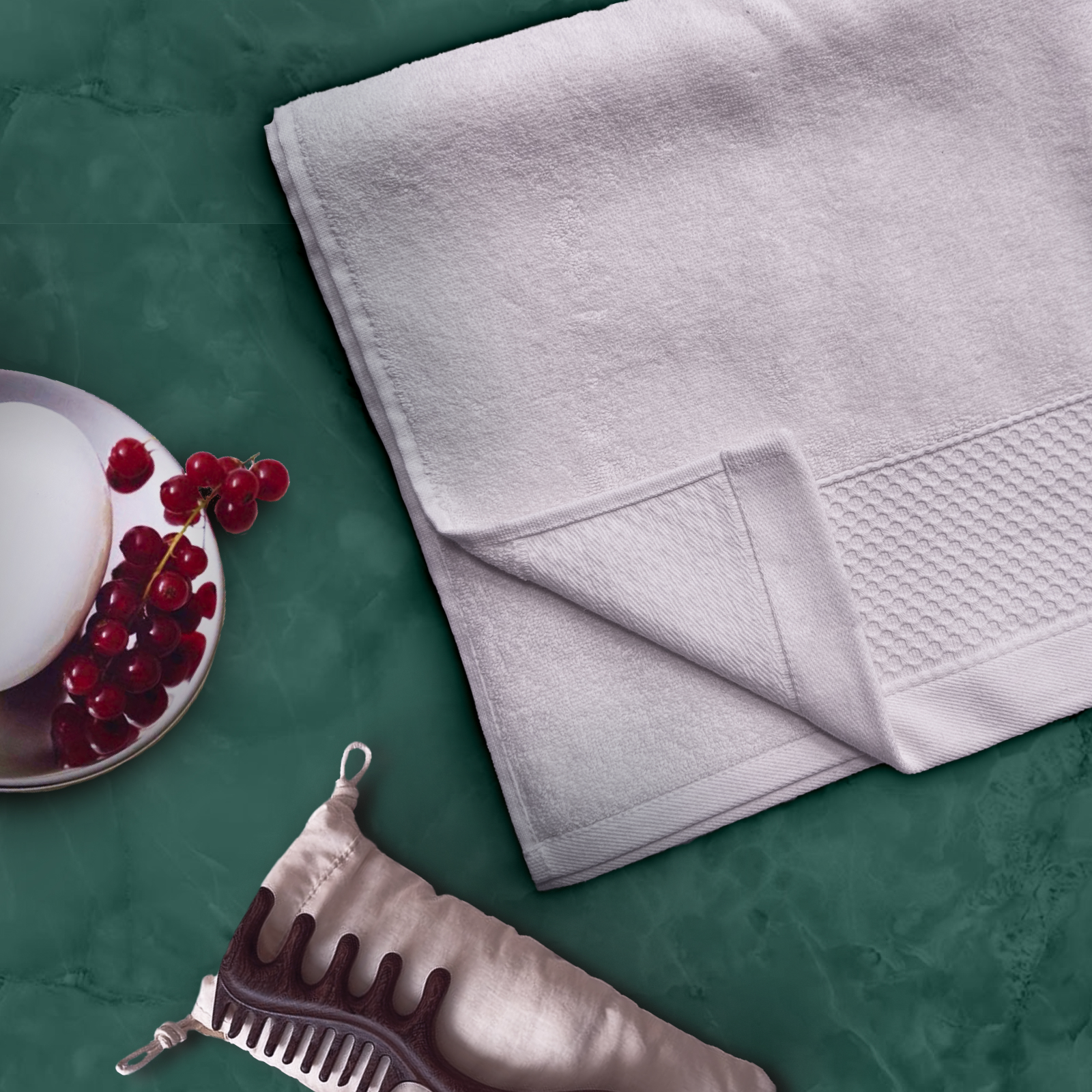 Полотенце махровое Fine Line, коллекция Berries, пастельно-лиловый - 0