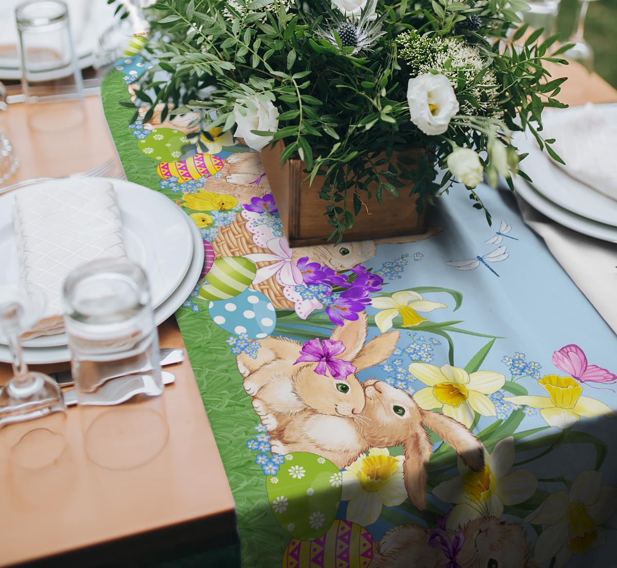 Дорожка 50 см наб рис.35004-1 Пасхальные зайчики - 1