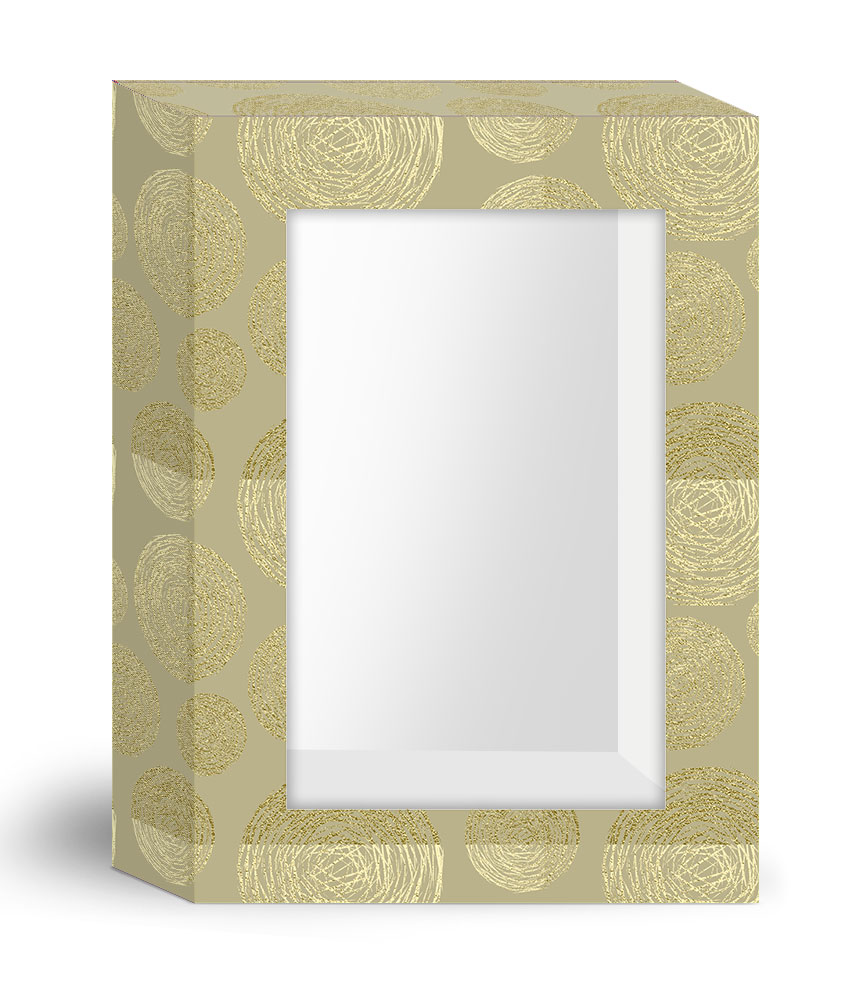 Коробка маленькая 18х25х4 см (крышка/дно) Круги на золотом - 0