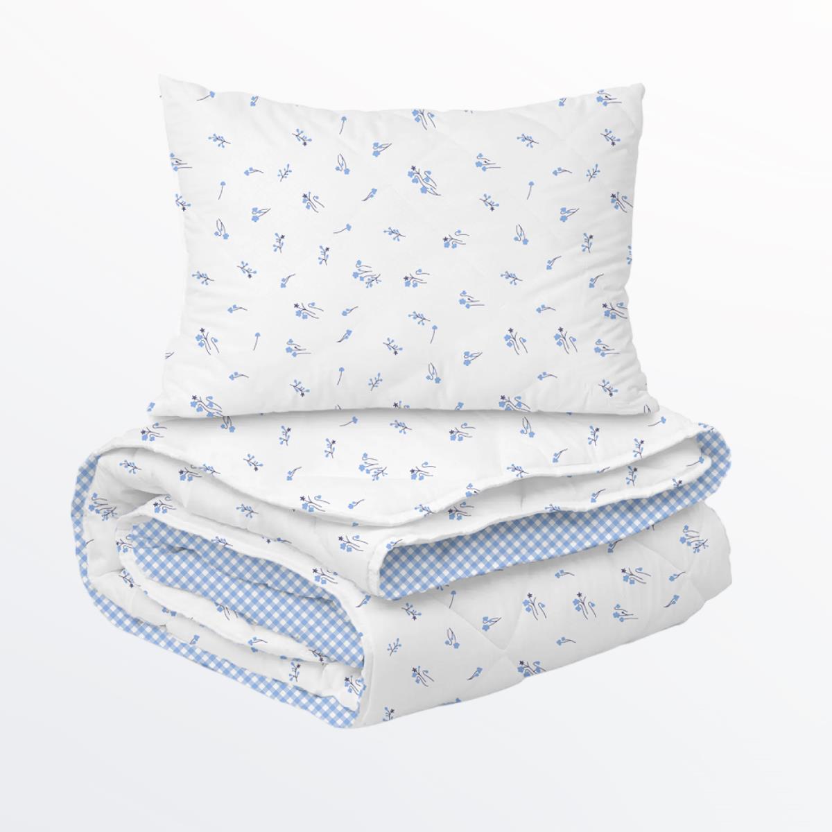 Одеяло Fine Line с кантом, коллекция Прованс, дизайн Сальвия, лебяжий пух, перкаль - 1