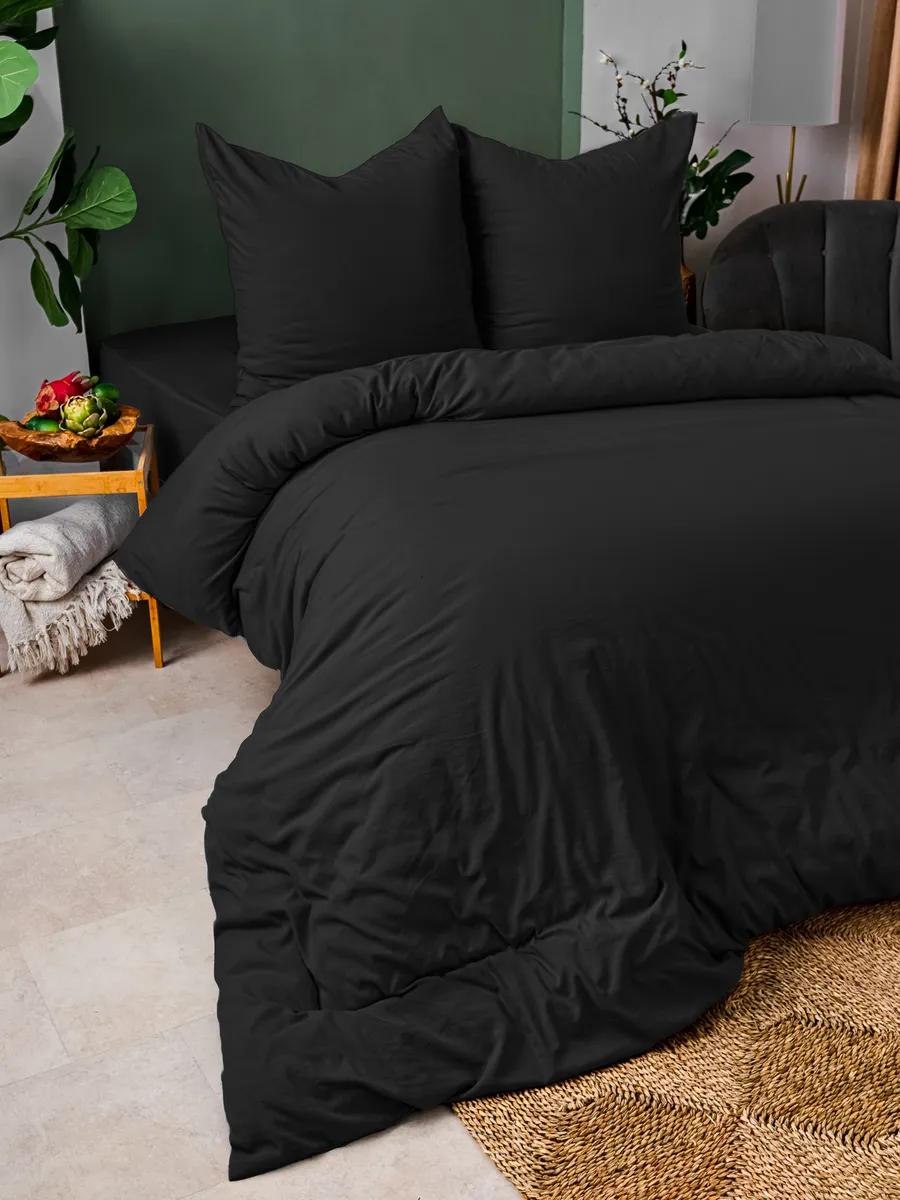 КПБ перкаль Черный цвет (2 наволочки 50*70) - 0