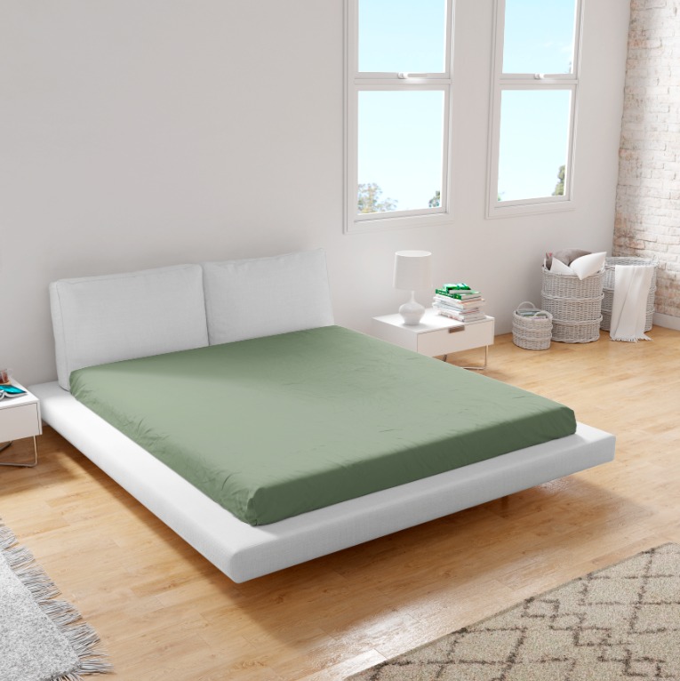 Простыня трикотажная на резинке Fine Line фисташковый - 2