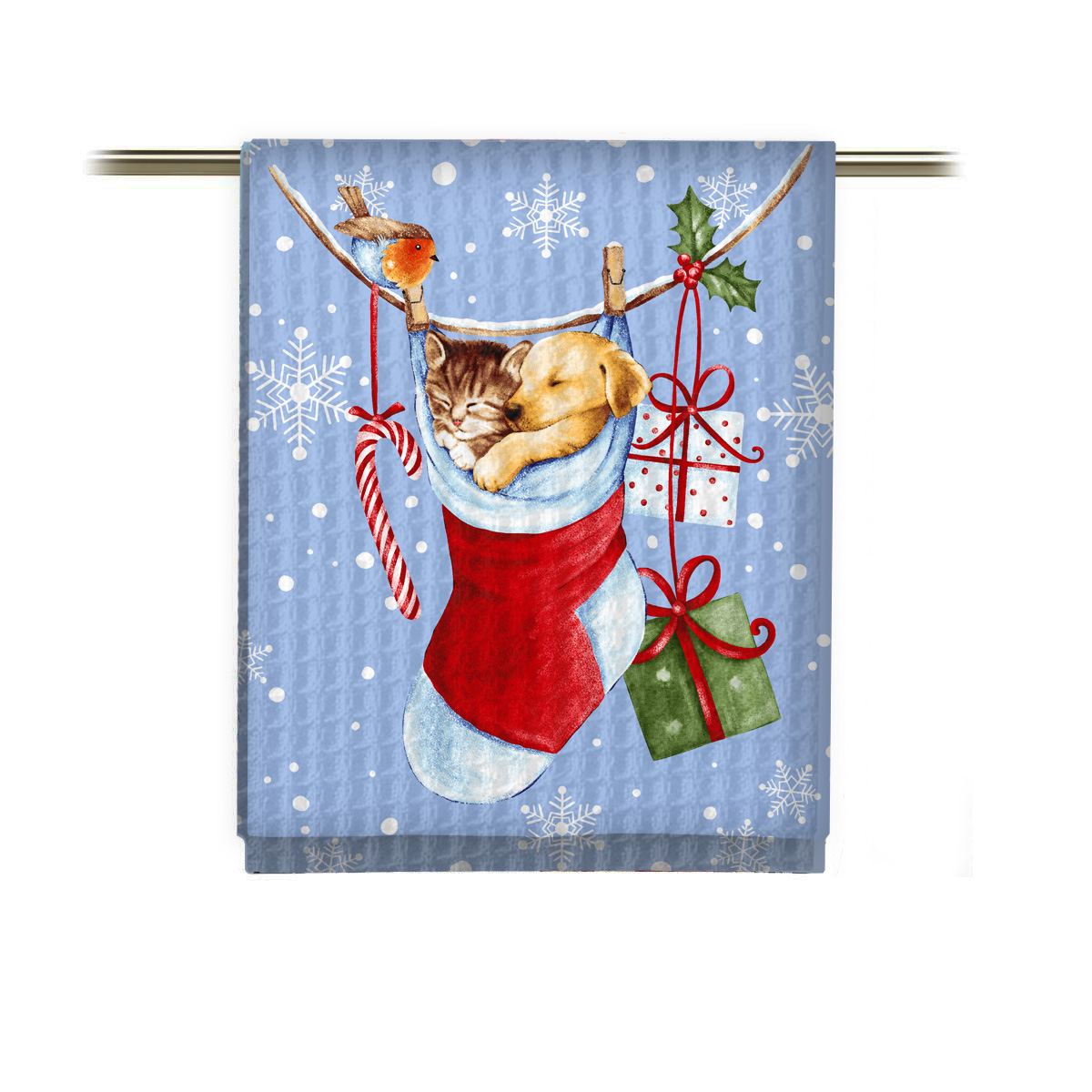 Полотенце вафельное Fine Line рис.62112-1 Новогодние чудеса - 0