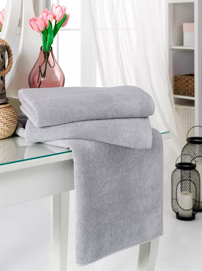 Полотенце махровое 400 г/мкв Серый ГЛБ - 0