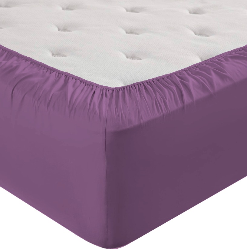 Простыня трикотажная на резинке Fine Line сиреневый - 1