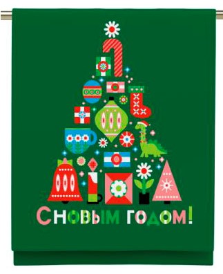 Полотенце вафельное Fine Line рис.29216-2 С Новым годом! - 0