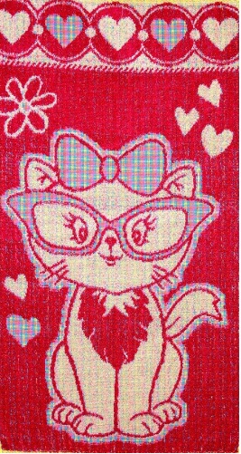 Полотенце махровое Влюбленная киска 30х60 ГЛБ 3926 - 0