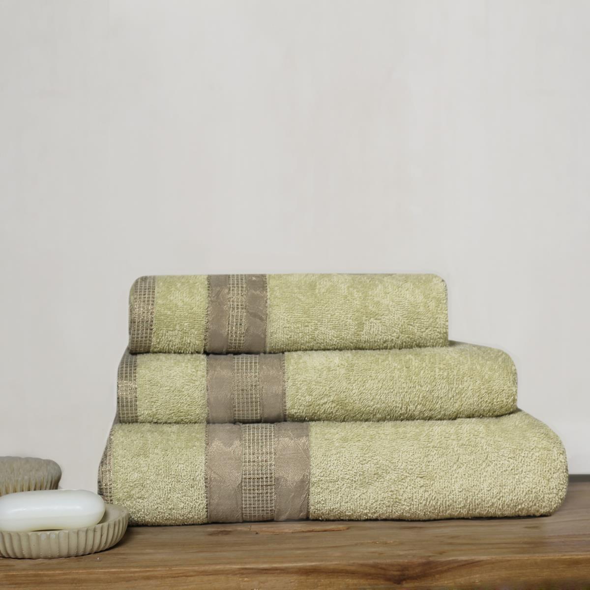 Полотенце махровое Fine Line бордюр Фантазия мокко - 0