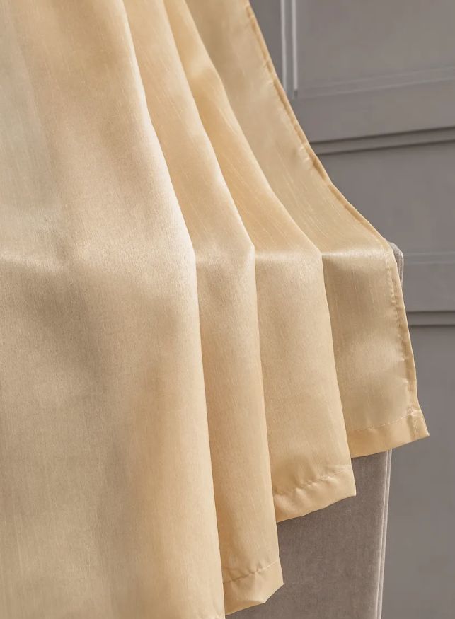 Штора портьера жаккард Fine Line Бамбук, шампань - 0