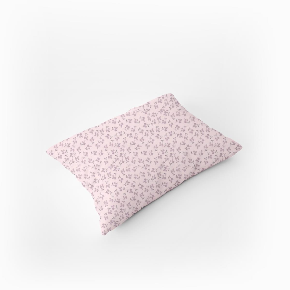 Наволочка трикотажная на молнии Fine Line Цветы розовый - 0