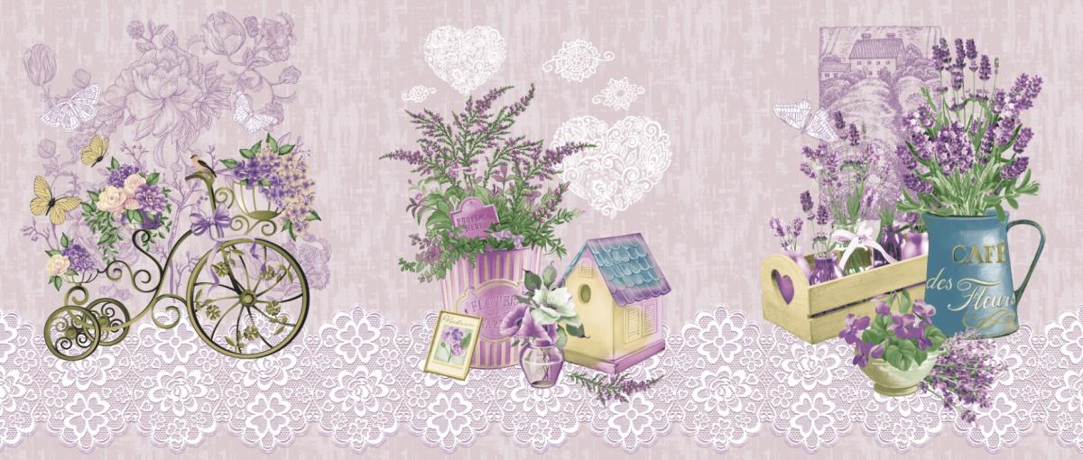 Рогожка 150 см наб рис.35023-1 Лавандовый прованс - 0