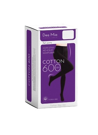 Колготки жен 1466 DEA MIA COTTON 600 черный - 0