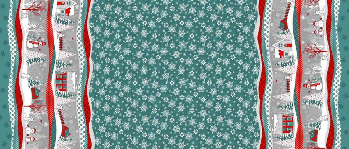 Рогожка 150 см наб рис.29114-5 Нарядная сказка - 0