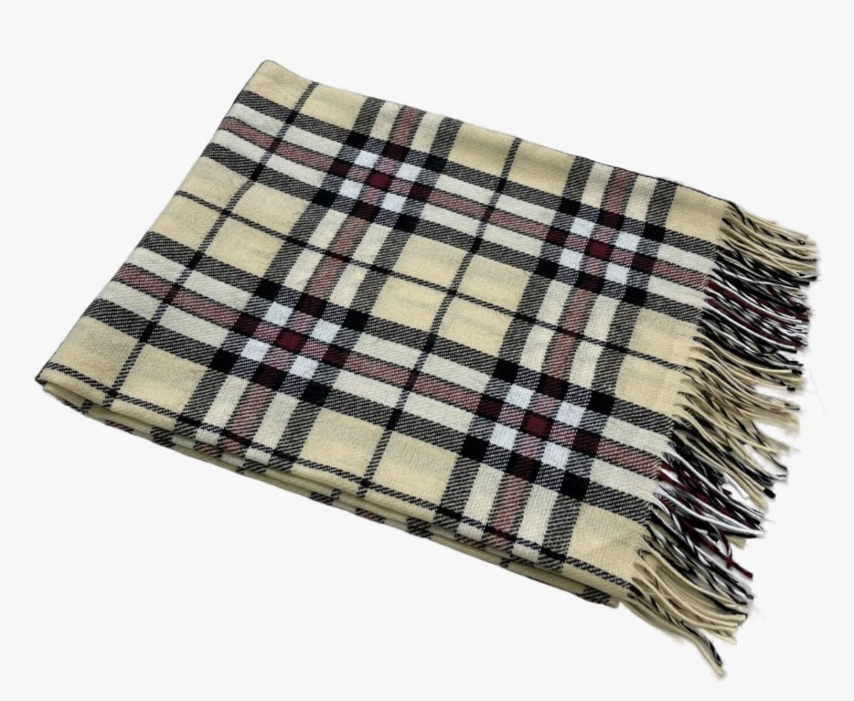 Плед смесовой Vse DOMA беж-красн-антр рап.6 Элис - 0