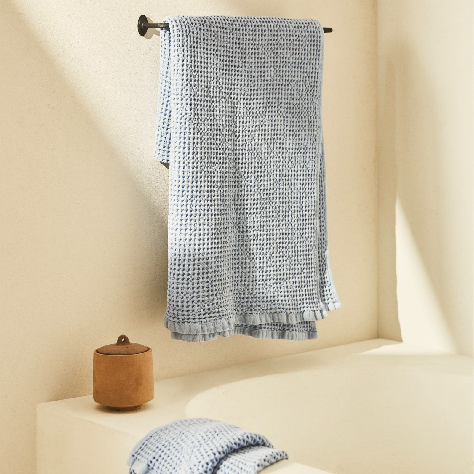 Полотно вафельное 150 см г/к рис.86020-13 светло-серый АК - 3