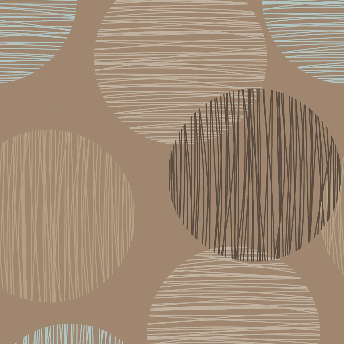 Бязь Премиум 220 см наб рис.50186-1 Пинг понг на коричневом (комп 935311) - 1