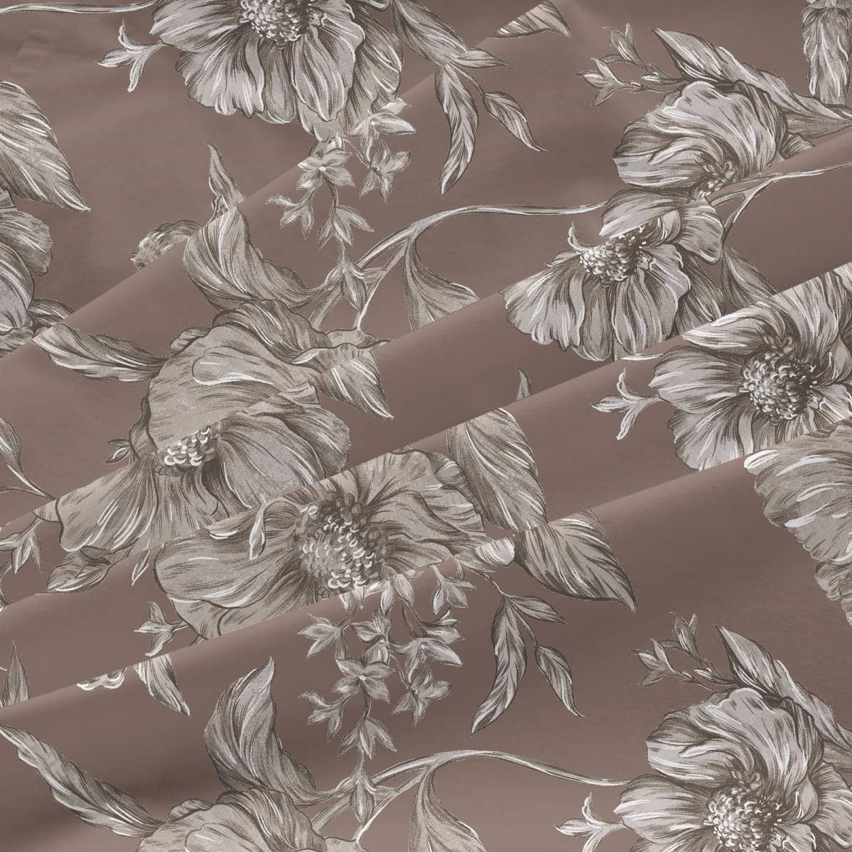 Перкаль 220 см наб рис.40185-1 Роскошный пион (комп 779646) - 2