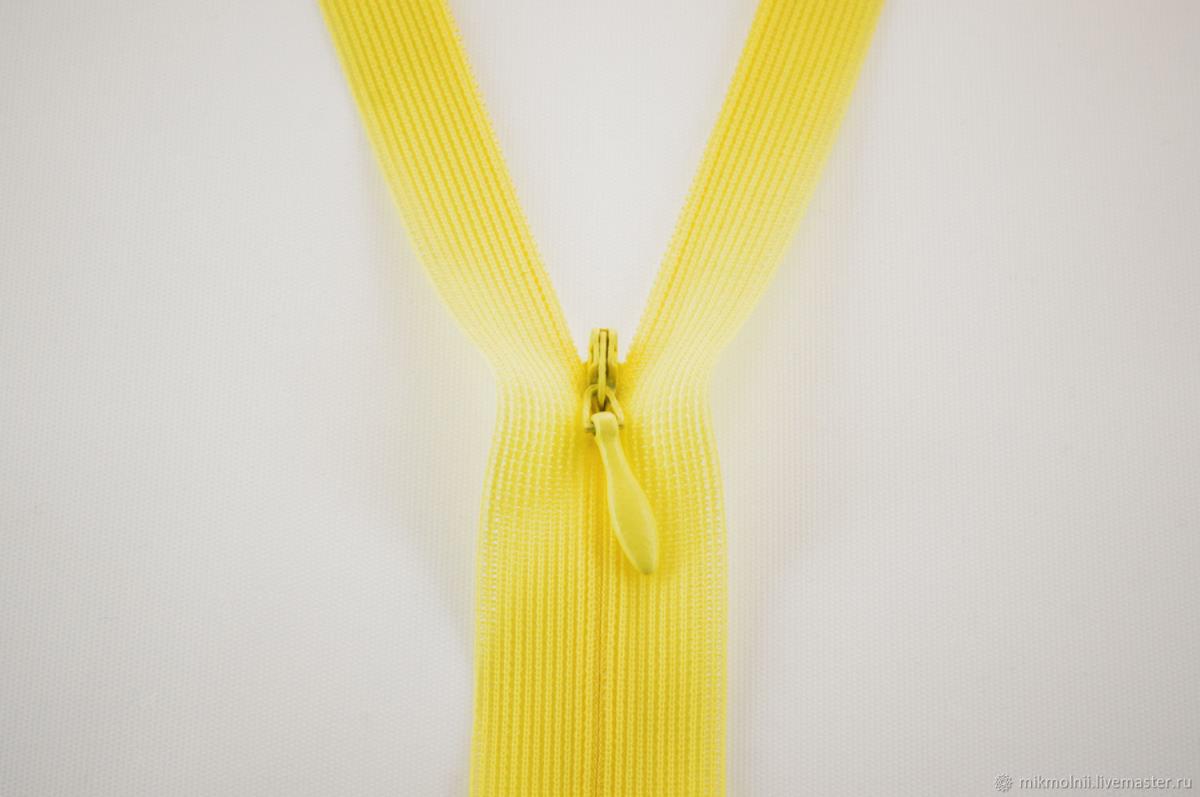 Молния потайная Т3  20 см ц110 желтая - 0