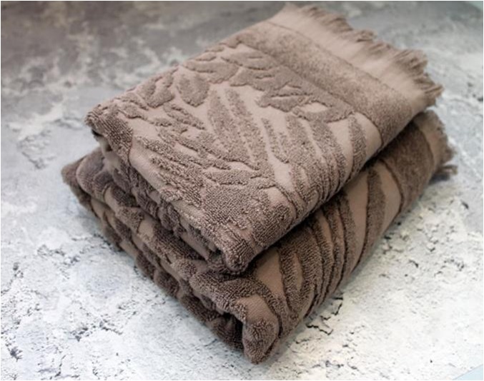 Полотенце махровое PALMA 100% хлопок, коричневый - 0