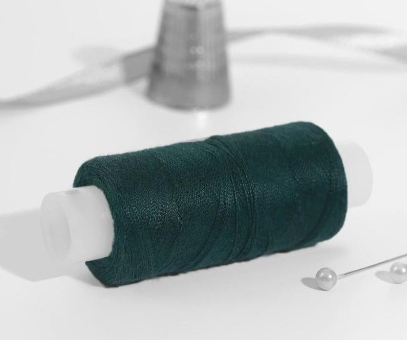 3004 Нитки 45ЛЛ цв.3004 т-зеленые (200м) - 0