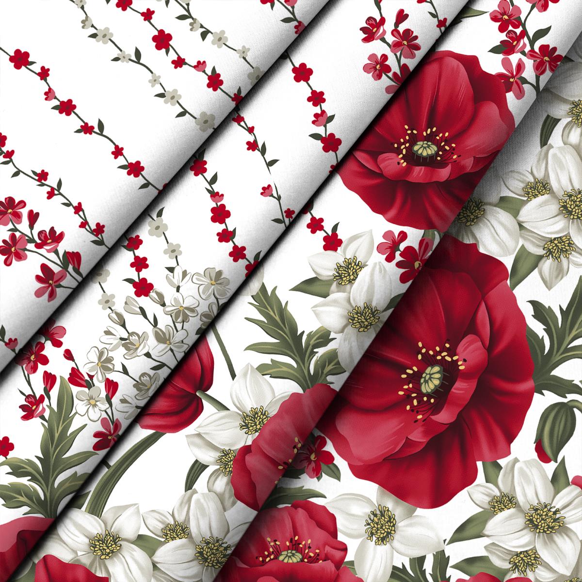 Бязь Премиум 220 см наб рис.7271-1 Маковая симфония - 2