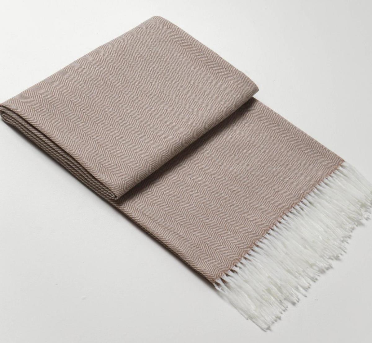 Плед смесовой Vse DOMA бел-беж рап.2 Милан - 0