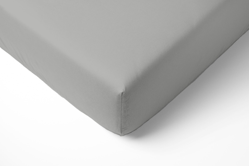 Простыня трикотажная на резинке Fine Line серый - 0