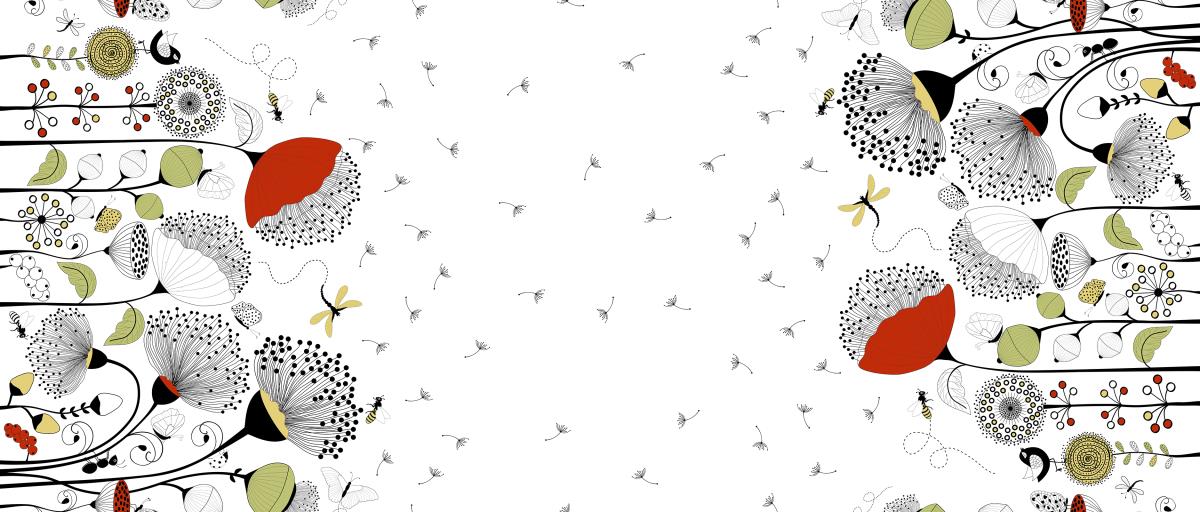 Рогожка 150 см наб рис.30157-2 Одуванчики - 0