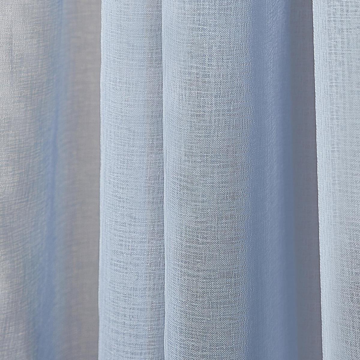 Штора тюль Fine Line Лен, голубой - 0