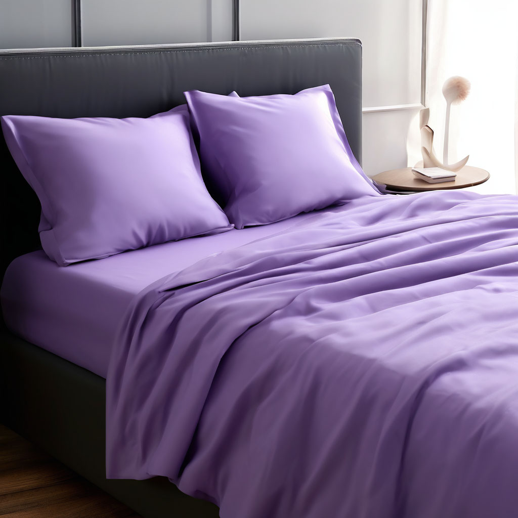 КПБ сатин (50х70-2 шт) Фиолетовый - 0