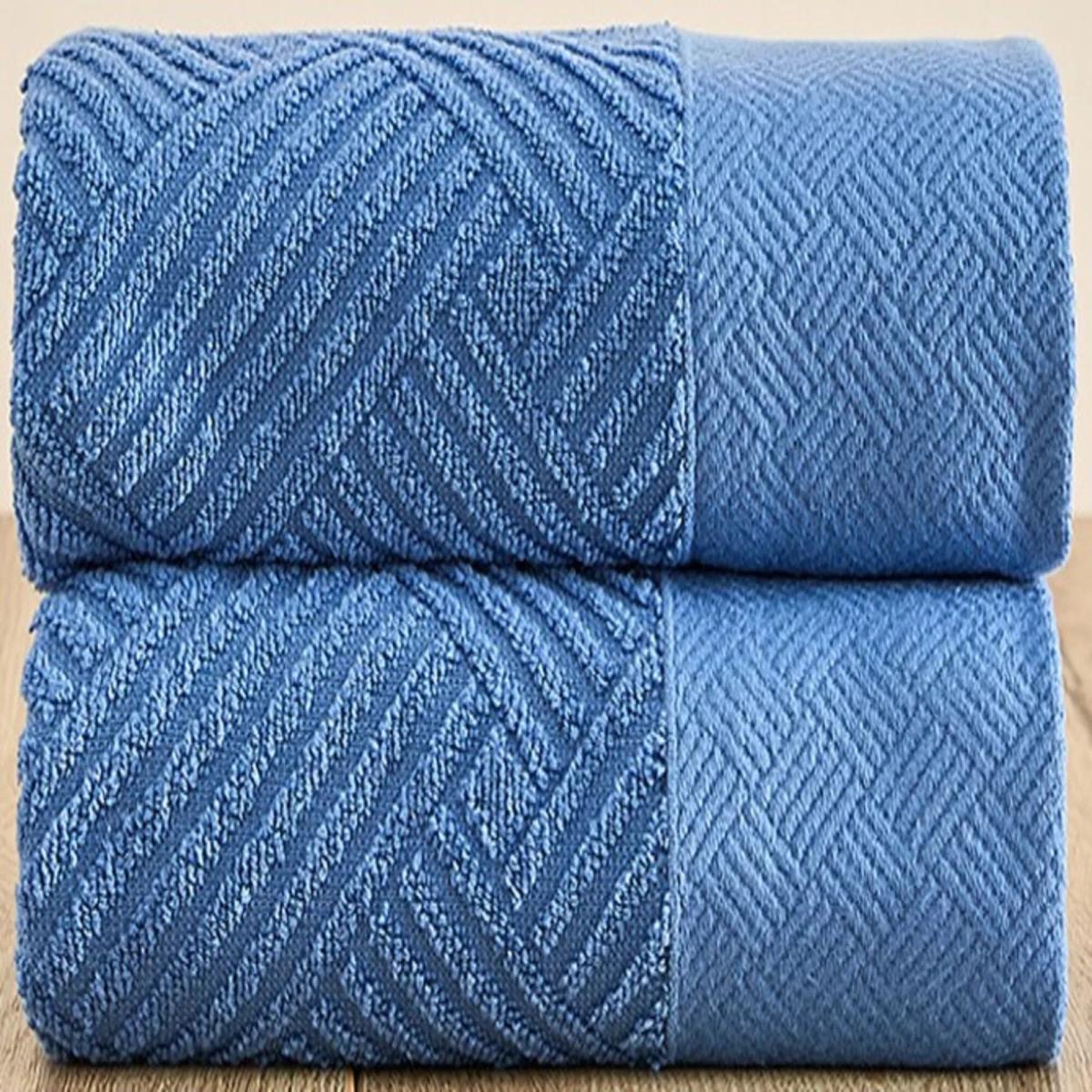 Полотенце махровое FLOOX бордюр Венера, голубой - 0