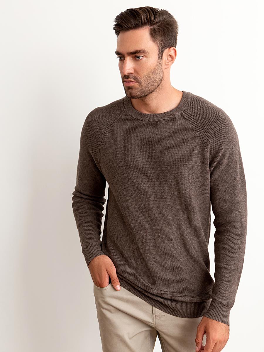 Джемпер муж BeGood AW23MK266 коричневый меланж - 0
