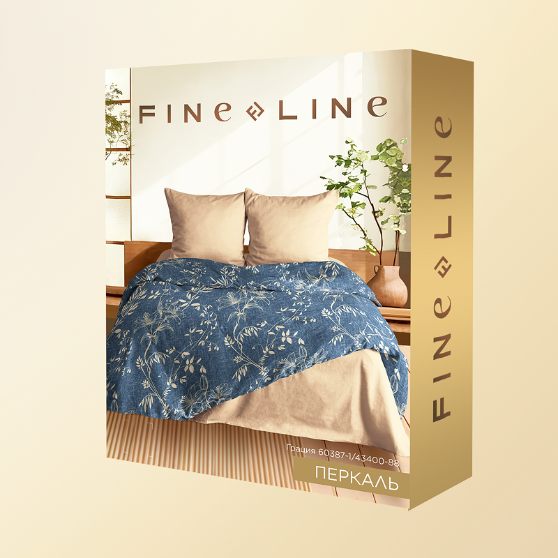 КПБ перкаль Fine Line рис.60387-1/43400-88 Грация - 3
