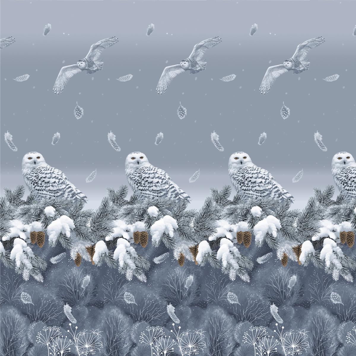 Перкаль 220 см наб рис.72109-1 Совушка - 1