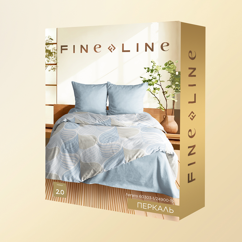 КПБ перкаль Fine Line рис.60303-1/24900-15 Легато - 3