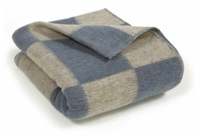 Одеяла С-103-ИЛШ (Клетка синий), 70% шерсти / 30% пэ - 0