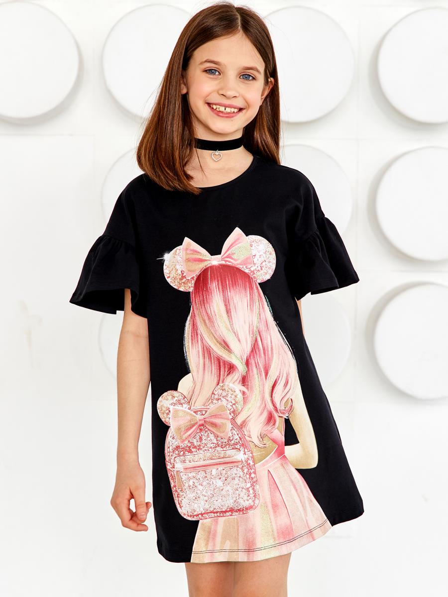 Платье д/дев Juno SS22GJ523 Happy Party черный - 0