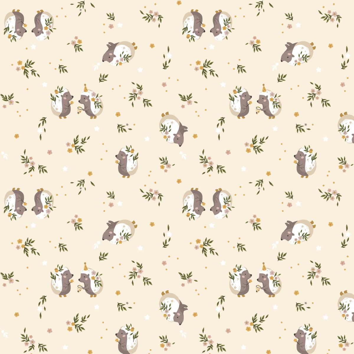 Ситец 95 см наб рис.64079-1 Ёжики - 0