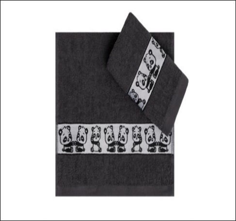 Полотенце махровое 30*50 +/- 2см Панды (360 г/м2) - 0