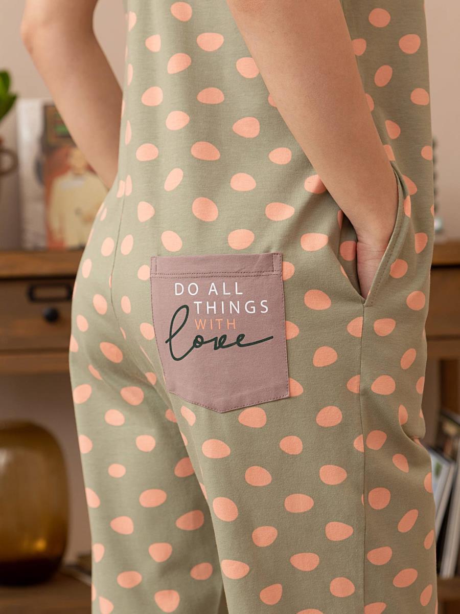 Комбинезон жен (пижамный) Mia Cara AW22WJ350 Филисси/Filissi оливковый - 3