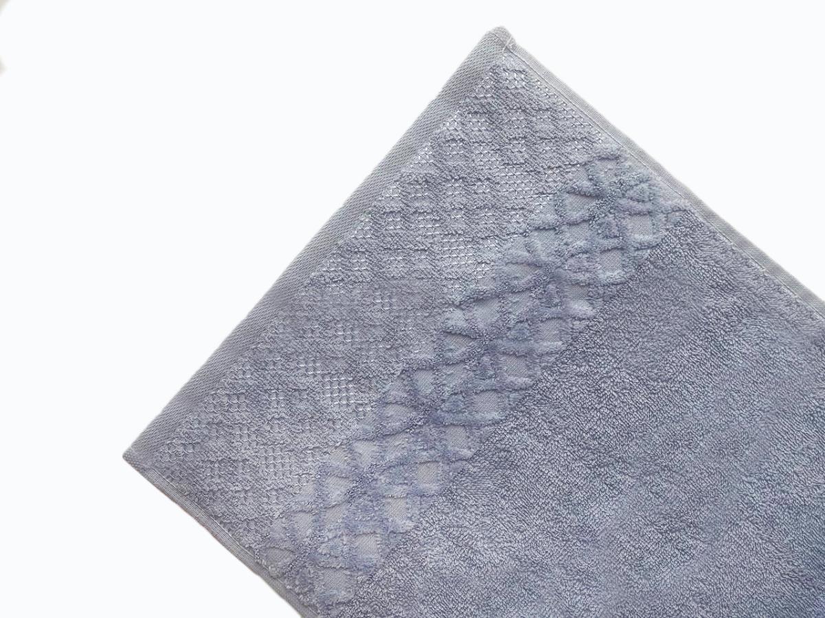 Полотенце махровое Gala бордюр велюр Ингрид светло-серый - 1