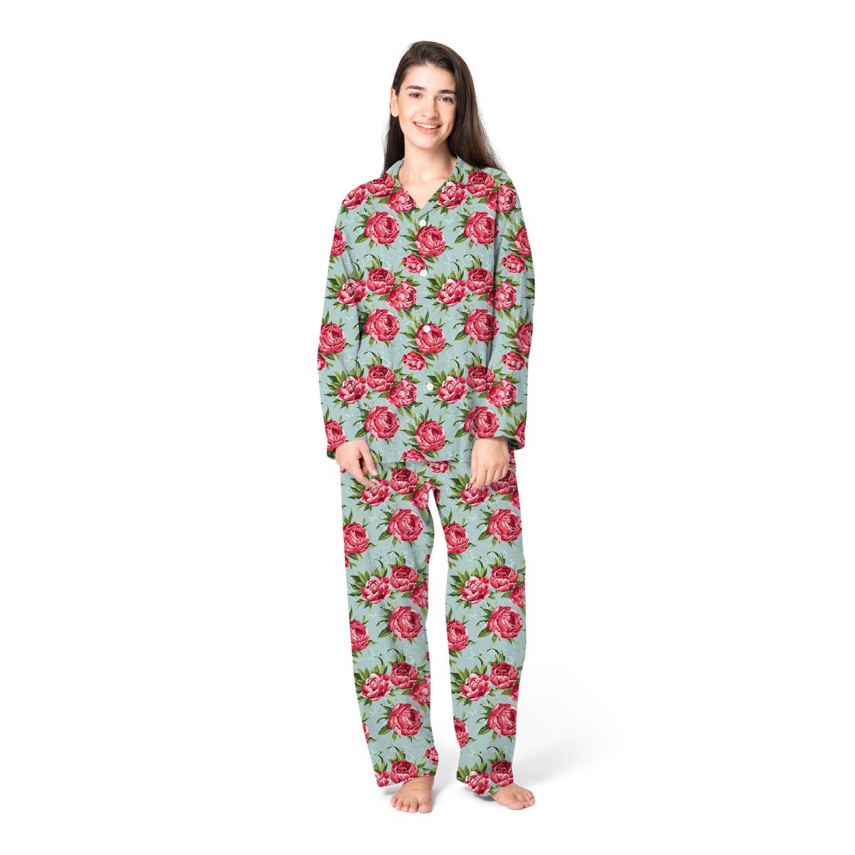 Фланель 150 см наб рис.64080-1 Пионы - 1