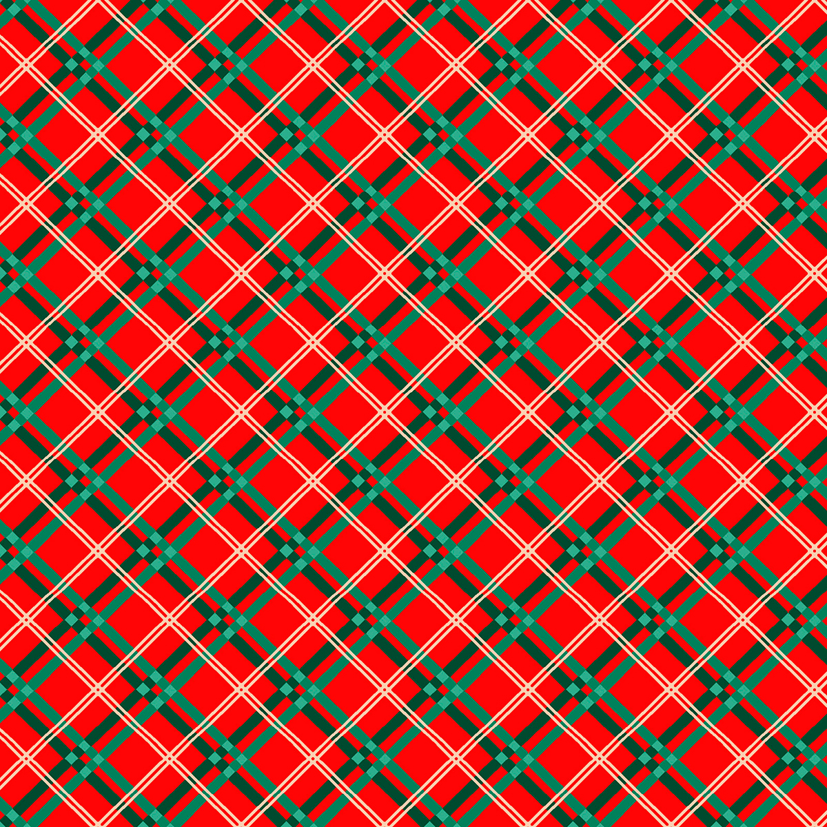 Скатерть рогожка Fine Line рис.62037-1 Шотландка - 2