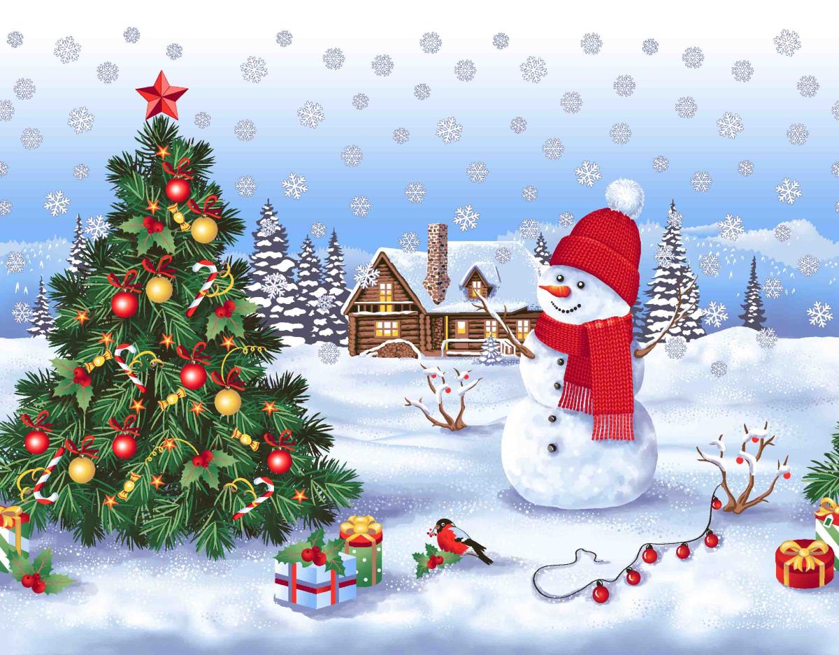 Дорожка 50 см наб рис.35044-1 Снеговик - 0