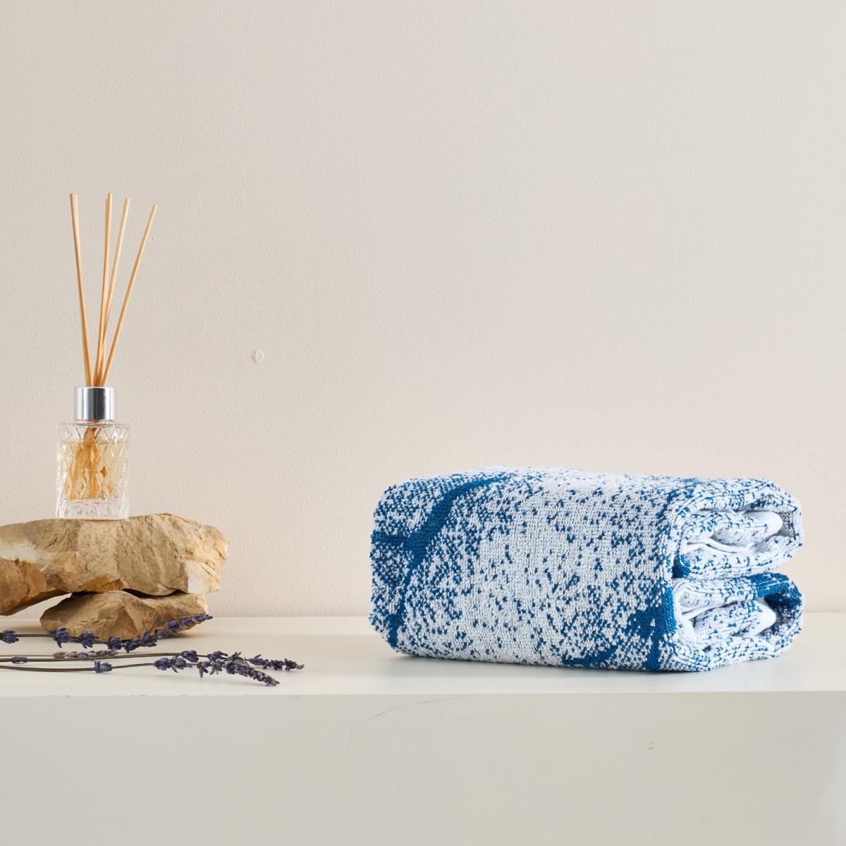 Полотенце махровое Fine Line Абстракция , синий, пестроткань - 2