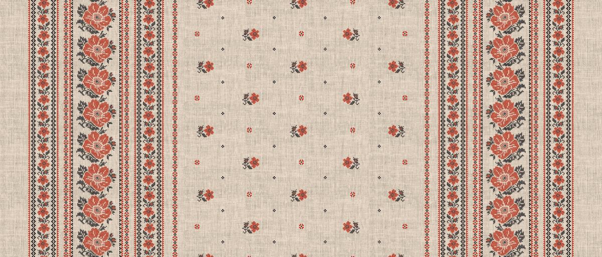 Полотенце рогожка первоцветы на хангере - 0