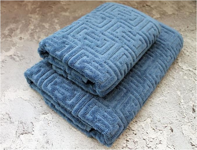 Полотенце махровое GEOMETRIC 100% хлопок, синий - 0