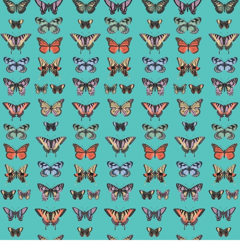 Перкаль 220 см наб рис.7229-2 Бабочки - 1