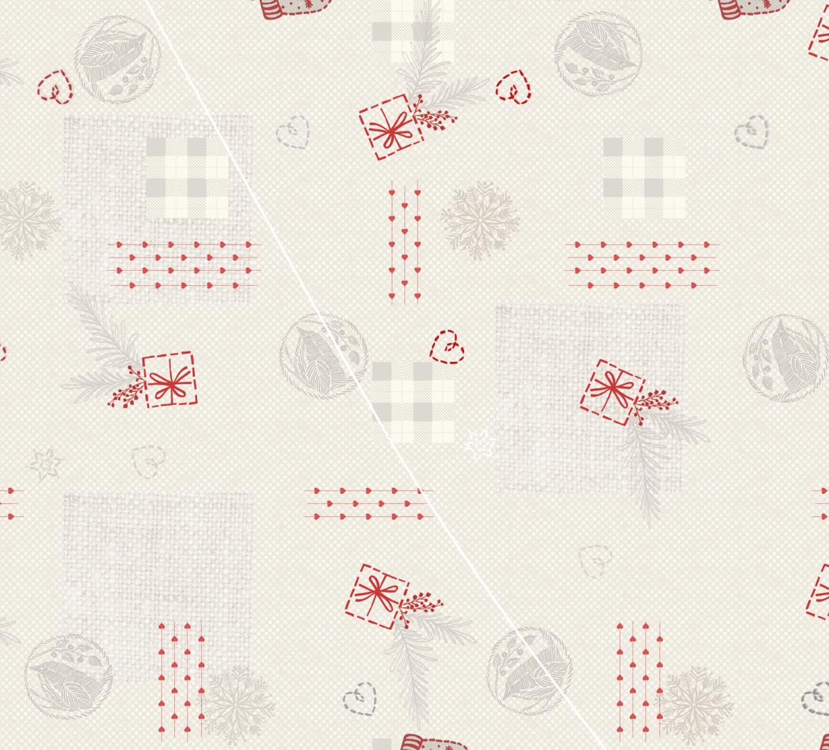 Фартук рогожка Fine Line рис.40001-1 Пряничные домики - 1